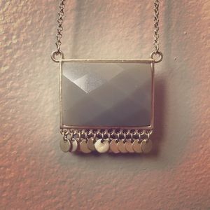 Anthropologie Square Gemstone Necklace